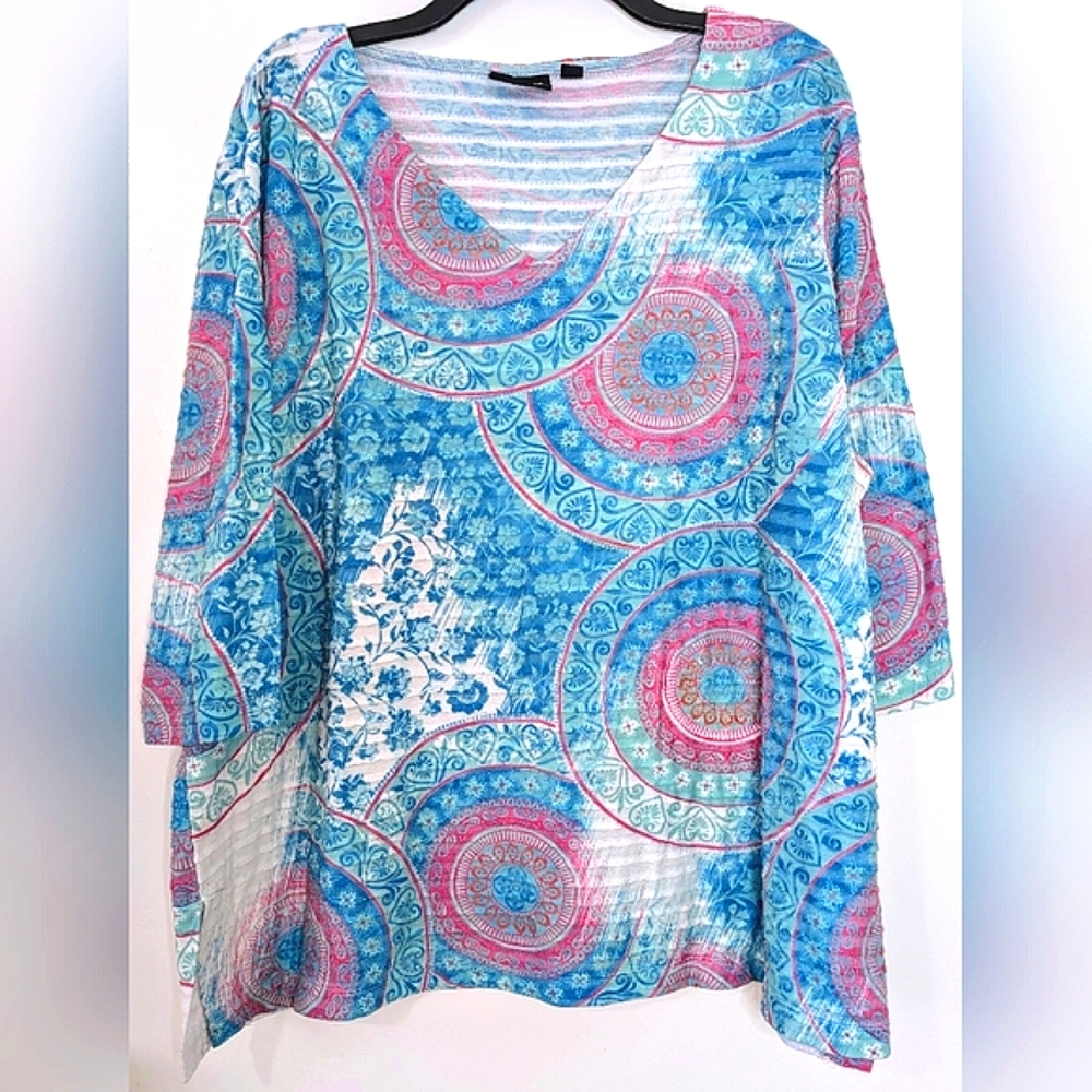 Onque Casuals 3XL Multicolor Patterned Top